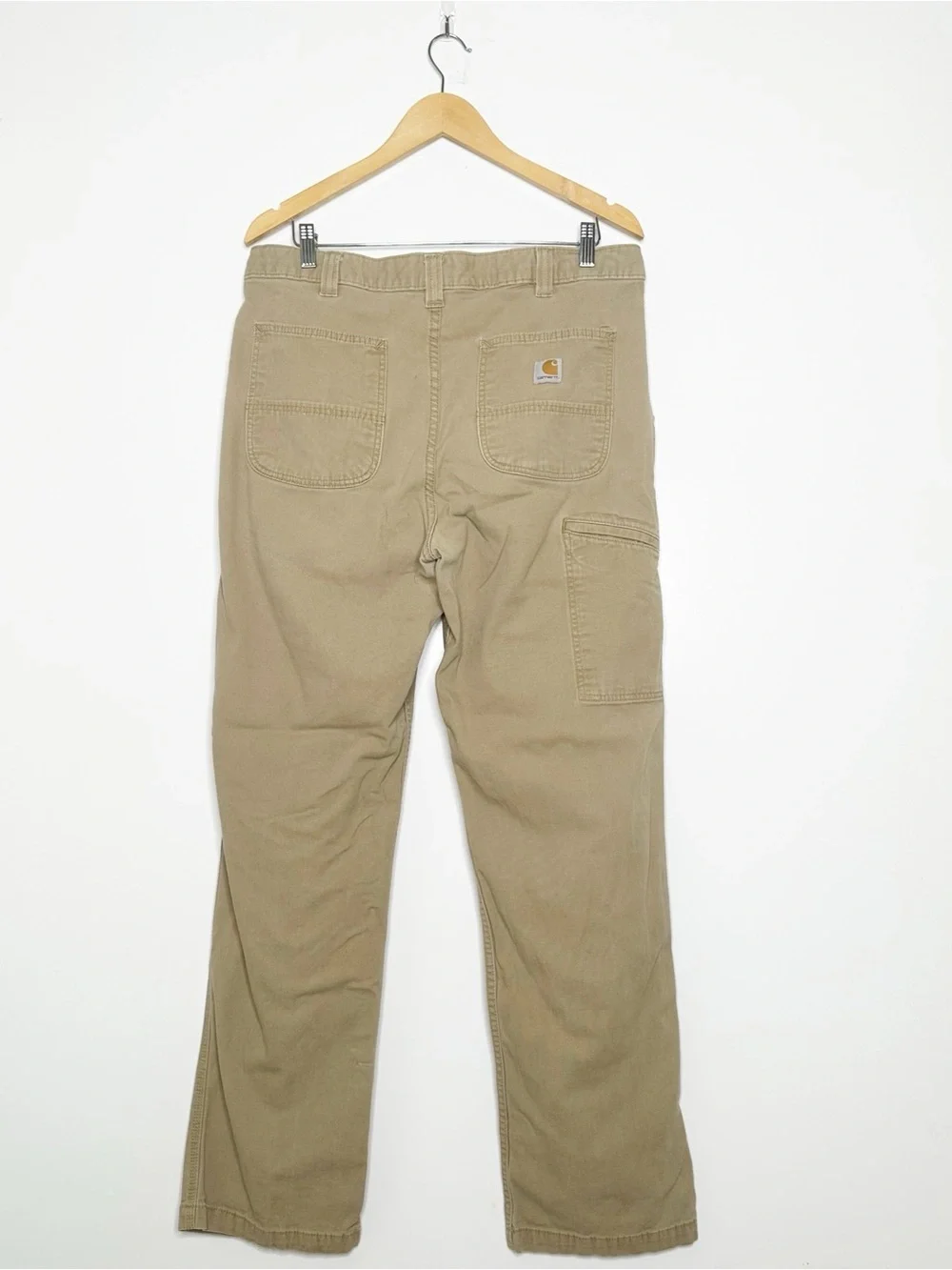 Carhartt Canvas Relaxed Fit Carpenter Pants Khaki Tan Size 36x34